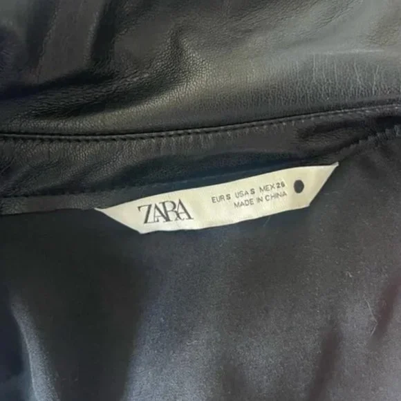 Zara Faux Leather Flowy Jacket - Picture 5 of 8